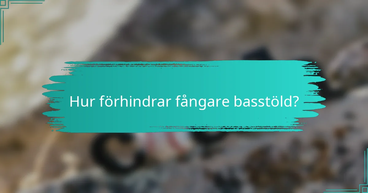 Hur förhindrar fångare basstöld?